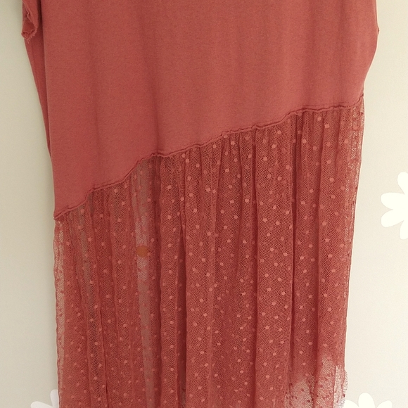 ⭐HOST PICK⭐ Free People Carnival Wild Rose Asymmetrical Mesh Polka Dot Skirt Top - Picture 7 of 14